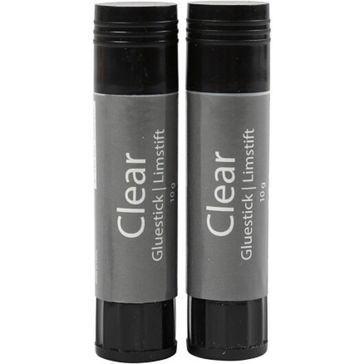 Clear Limstift, Rund, 10 g, 2 st./ 1 förp.