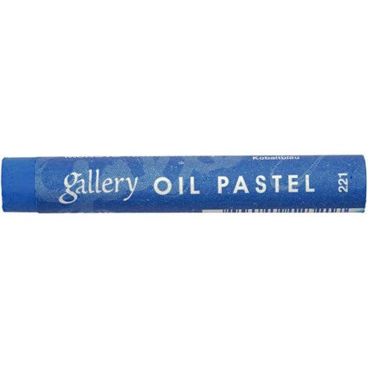 Gallery Oljepastellkritor Premium, L: 7 cm, tjocklek 11 mm, koboltblå (221), 6 st./ 1 förp.
