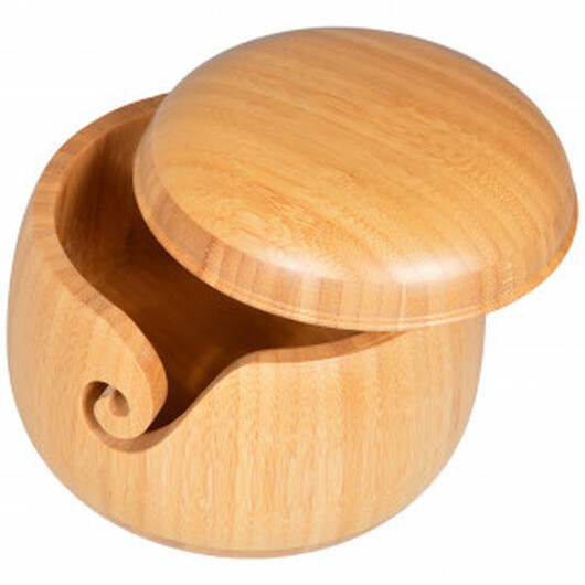 Infinity Hearts Garnskål Bambu Natur 16x11 cm