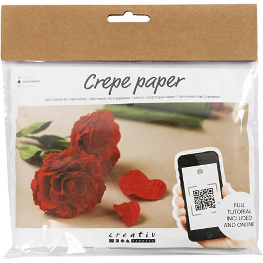 Mini DIY Kit Crepepapper, Rosor, Stretch/crepe: 180%, 105 g, 1 frp.