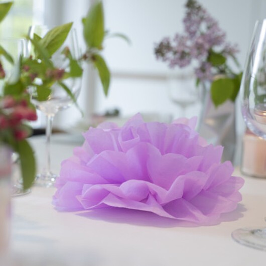 Pompom i silkespapper av Rito Krea - DIY Guide Pompom - 5 st.