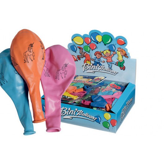 Bini Balloons Ballonger Enhörning Ass. färger Ø26cm - 8 st.