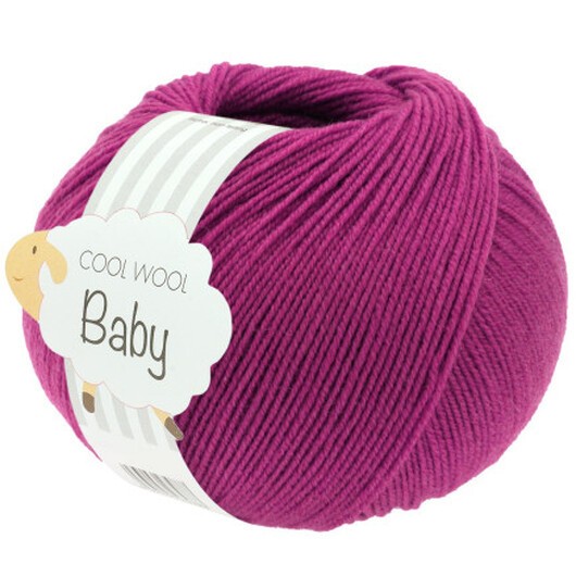 Lana Grossa Cool Wool baby garn 340 Fuchsia