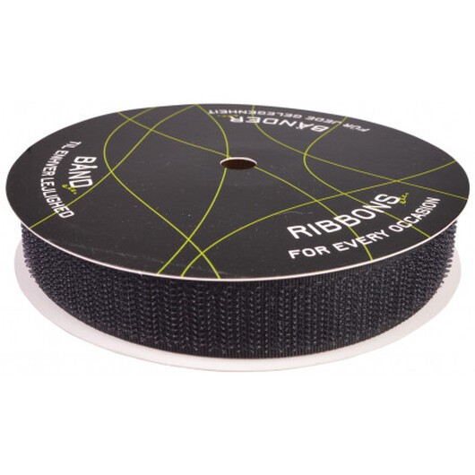 Balsløw Kardborreband Hane/Hook 20mm 02 Svart - 5m