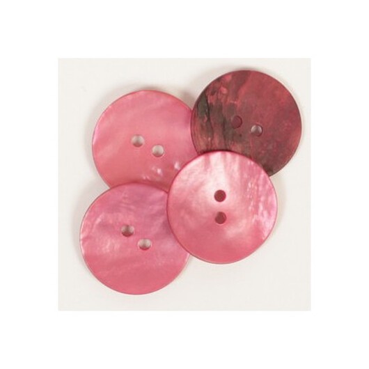 Drops Pärlemorknapp Rund Röd 20mm 610 - 1 st.