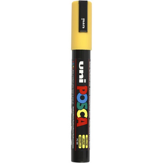Posca Marker , nr. PC-5M, spets 2,5 mm, Medium, gul, 1 st.