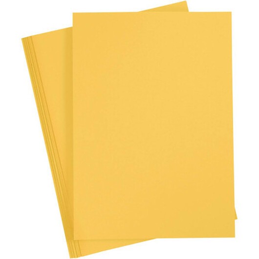 Kartongpapper, A4, ark 210x297 mm, 180 g, solgul, 20 ark/ 1 förp.