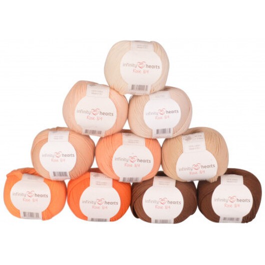 Infinity Hearts Rose 8/4 Garnpaket 29 Lila och Gröna nyanser - 10 st
