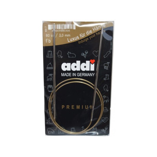 Addi Turbo Rundstickor Mässing 80cm 3,00mm / 31.5in US2Â½