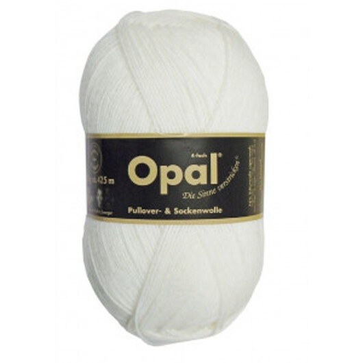 Opal Uni 4-trådigt Garn Unicolor 2620 Vit