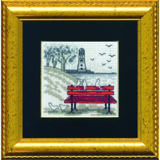 Permin Broderikit Bänken 11x11cm