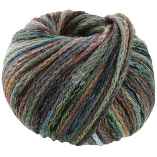 Lana Grossa Cool Merino Big 412 Grå/Gul/Oliv/Turkos/Grön/Mörkgrön/Ockr