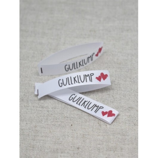 Label Norsk Gullklump Vit -5 st.