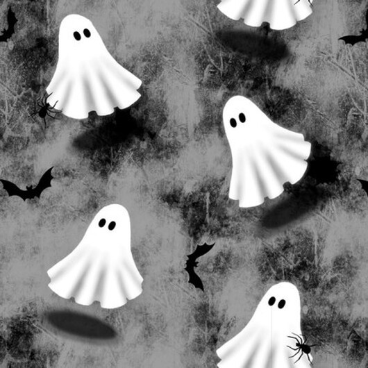 Bomullspoplin Tyg 150cm 169 - Spöken