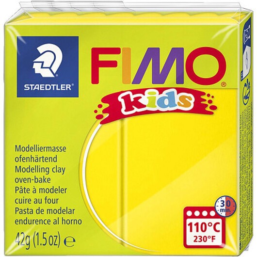 FIMOÂ® Kids Clay, gul, 42 g/ 1 förp.