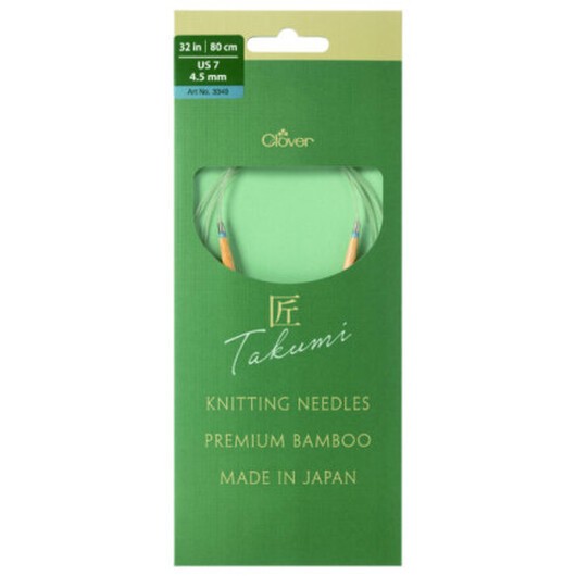Clover Takumi Pro Bambu Rundstickor med kullager 80cm 4,5mm