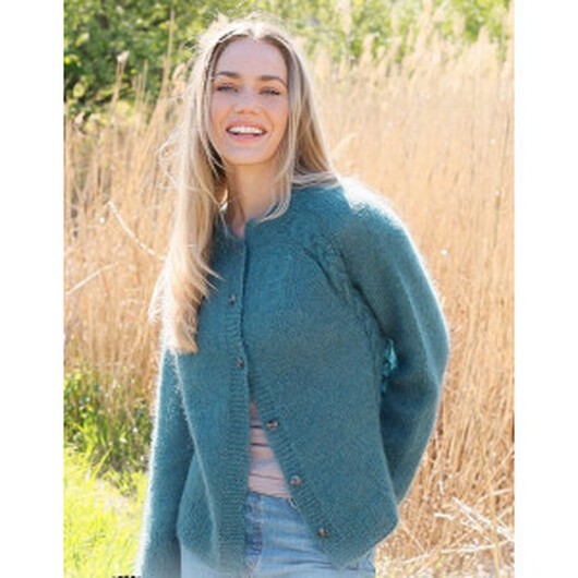 Cabled Bliss Cardigan by DROPS Design - Cardigan Stickmönster str. S - - Small