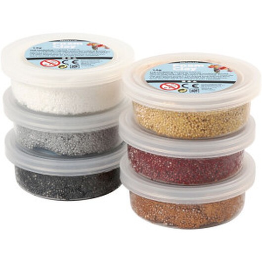 Foam ClayÂ® , metallic, brun harmoni, 6x14 g/ 1 förp.