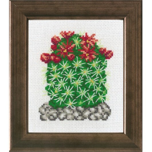Permin Broderikit Aida Kaktus Röd 10x12cm