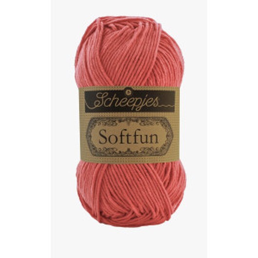 Scheepjes Softfun Garn Unicolor 2607 Röd