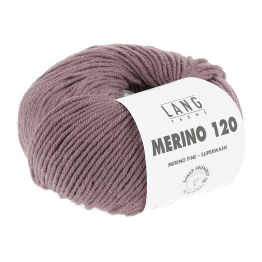 Lang Yarns Merino 120 Garn 148 Mörk Gammelrosa