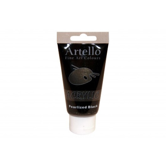 Artello Akrylfärg/Konstnärsfärg Pärlsvart 75ml