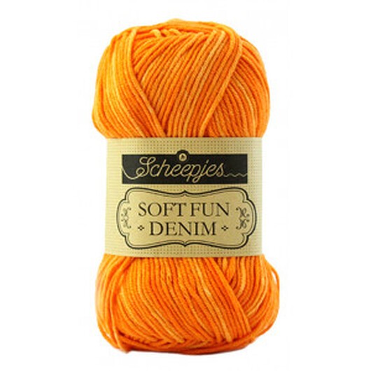 Scheepjes Softfun Denim Garn Print 519 Orange