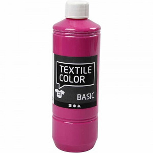 Textilfärg, rosa, 500 ml/ 1 flaska