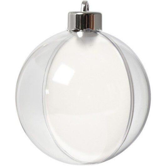 Dekorativ boll, diam. 8 cm, transparent, 5 st / 1 pk.