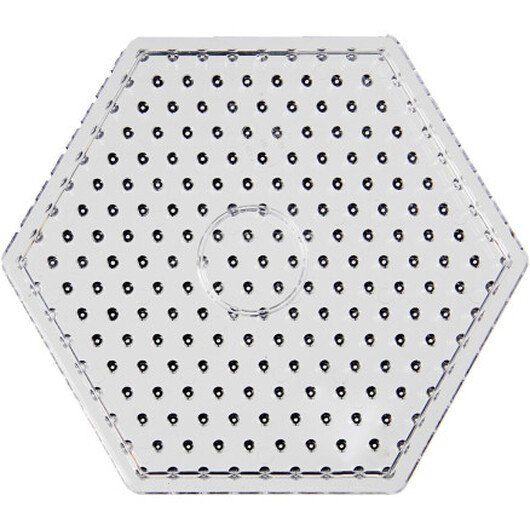 Pärlplatta, hexagon, storlek 17,5x17,5 cm, Jumbo, klar, 1 st.