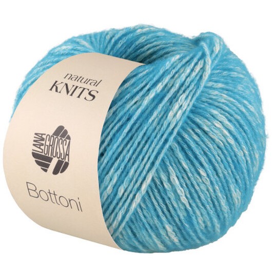 Lana Grossa Bottoni Garn 9 Turkos/vit