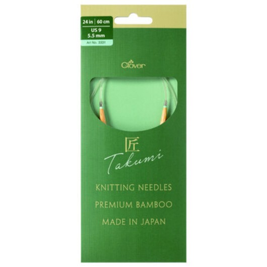 Clover Takumi Pro Bambu Rundstickor med kullager 60cm 5,5mm