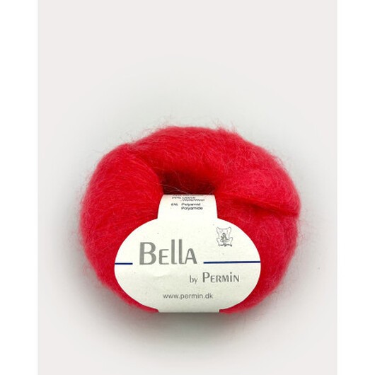 Permin Bella Mohair Garn 62 Mörk Korall