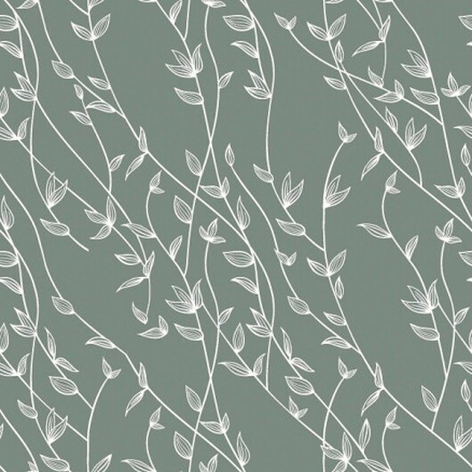 Poplin m/grenar 145cm 27 Grön - 50cm