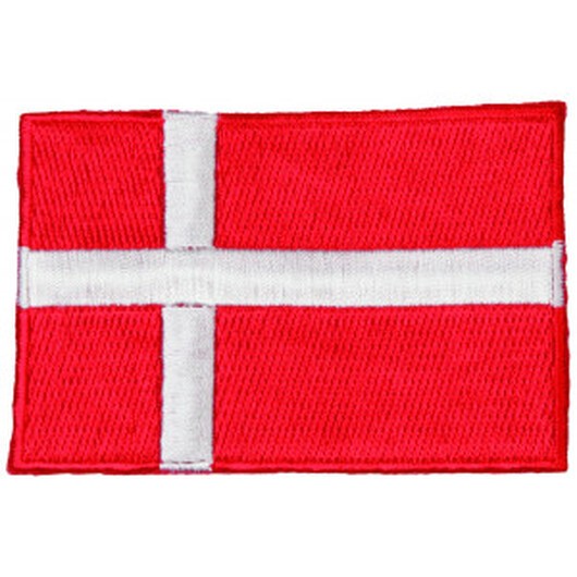 Strykmärke Flagga Danmark 9x6cm - 1 stk