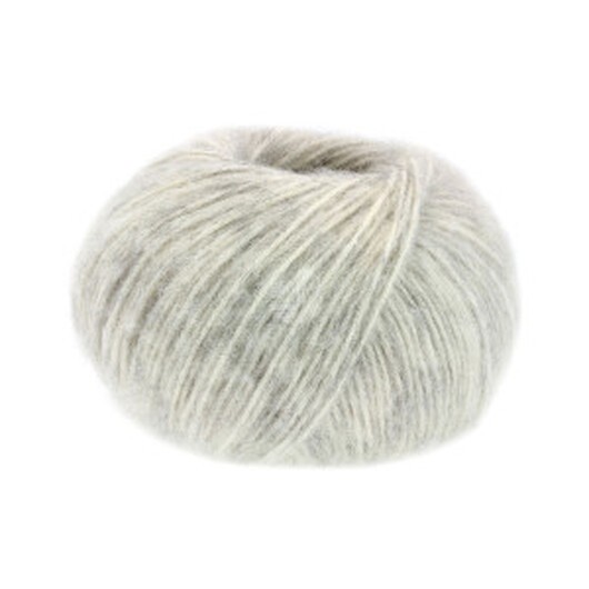 Lana Grossa Natural Alpaca Pelo Garn 002 Naturvit/Ljusgrå