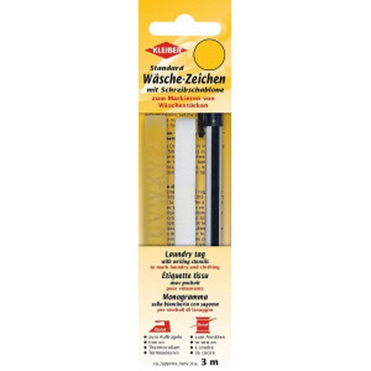 Kleiber Tags/Tejp till Tvätt Mellan Set Vit 1cm - 3 m