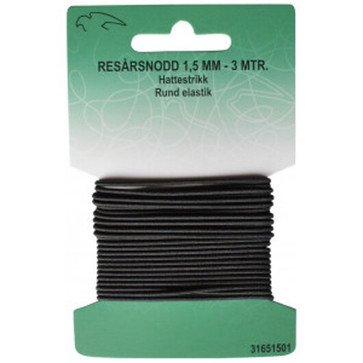 Resår / Resårband Svart 1,5mm 3 m