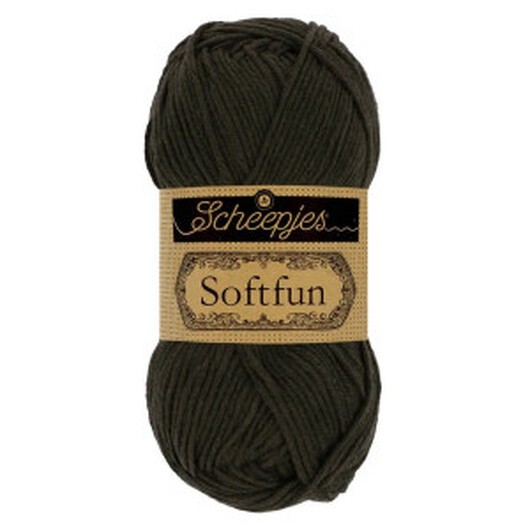 Scheepjes Softfun Garn Unicolor 2628 Charcoal