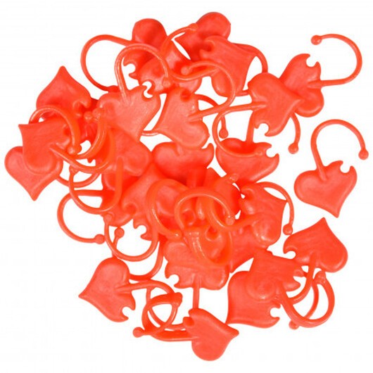 Infinity Hearts Maskmarkörer Hjärta Röd 2x1,5cm - 30 st