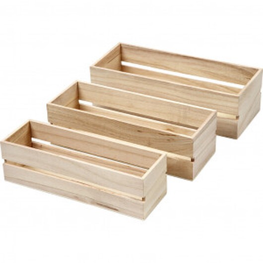 Trälådor, 3 st., Kejsarträd