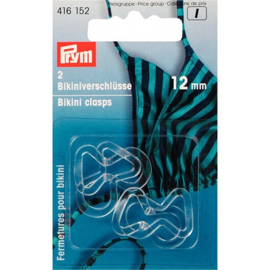 Prym Bikinispänne Plast Transparent 12mm - 2 set