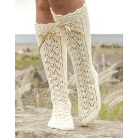 Marie Antoinette by DROPS Design - Knästrumpor Stick-mönster str. 35/37 - 41/43