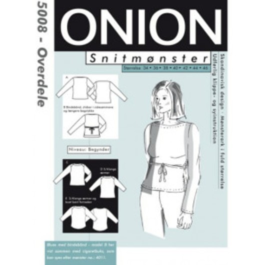 ONION Snittmönster 5008 Topp Str. 34-46