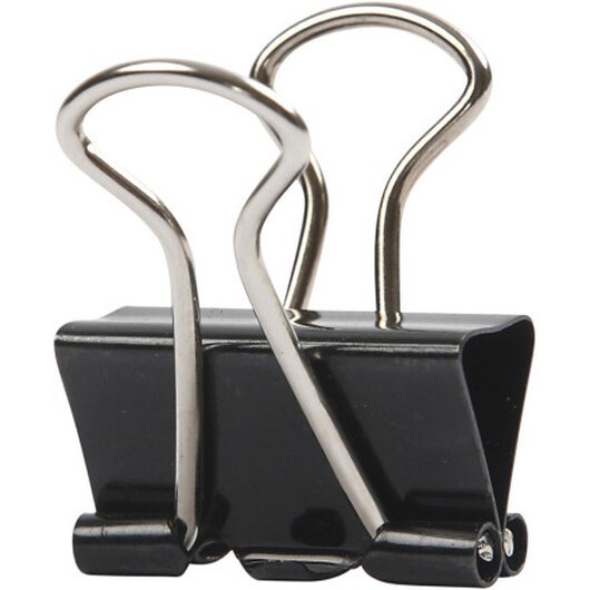 Clips, B: 19 mm, svart, 40 st./ 1 förp.