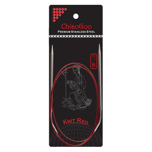 ChiaoGoo Knit Red Rundstickor Rostfritt Kirurgiskt Stål 100 cm 2.5 mm