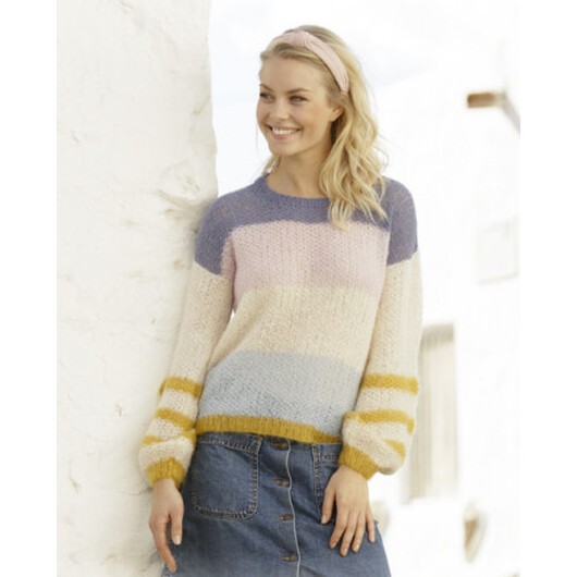 Mardi Gras by DROPS Design - Blus Stiickmönster str. S - XXXL