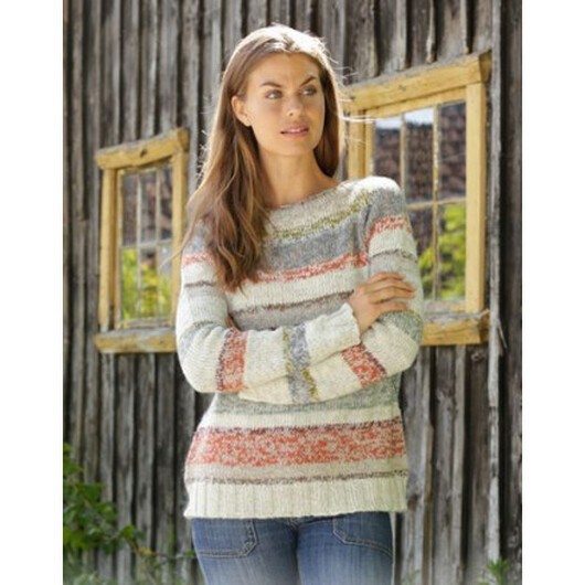 Fading Sunset by DROPS Design - Blus stickmönster str. S - XXXL