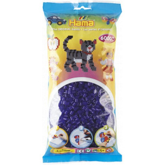 Hama Midi Pärlor 205-24 Transparent Lila - 6000 st.