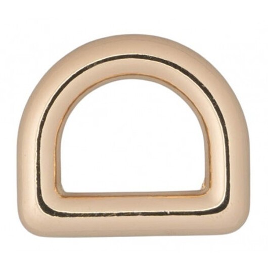 Infinity Hearts D-Ring Mässing Ljus Guld 12x12mm - 5 st